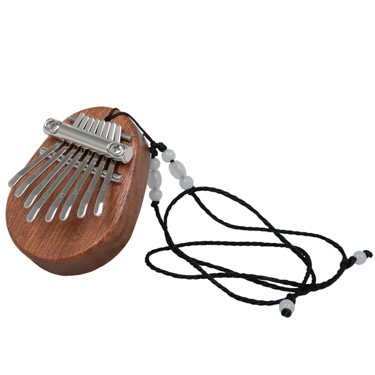 Garneck Beginner's Friend 8 Keys Thumb Piano Necklace Compact Kalimba Perfect for Christmas Present