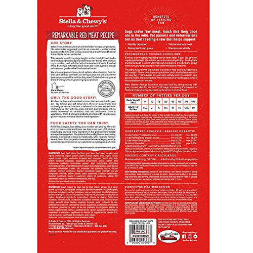 Stella & Chewy’s Freeze Dried Raw Dinner Patties – Grain Free Dog Food, Protein Rich Remarkable Red Meat Recipe – 14 Oz Bag #TOP1