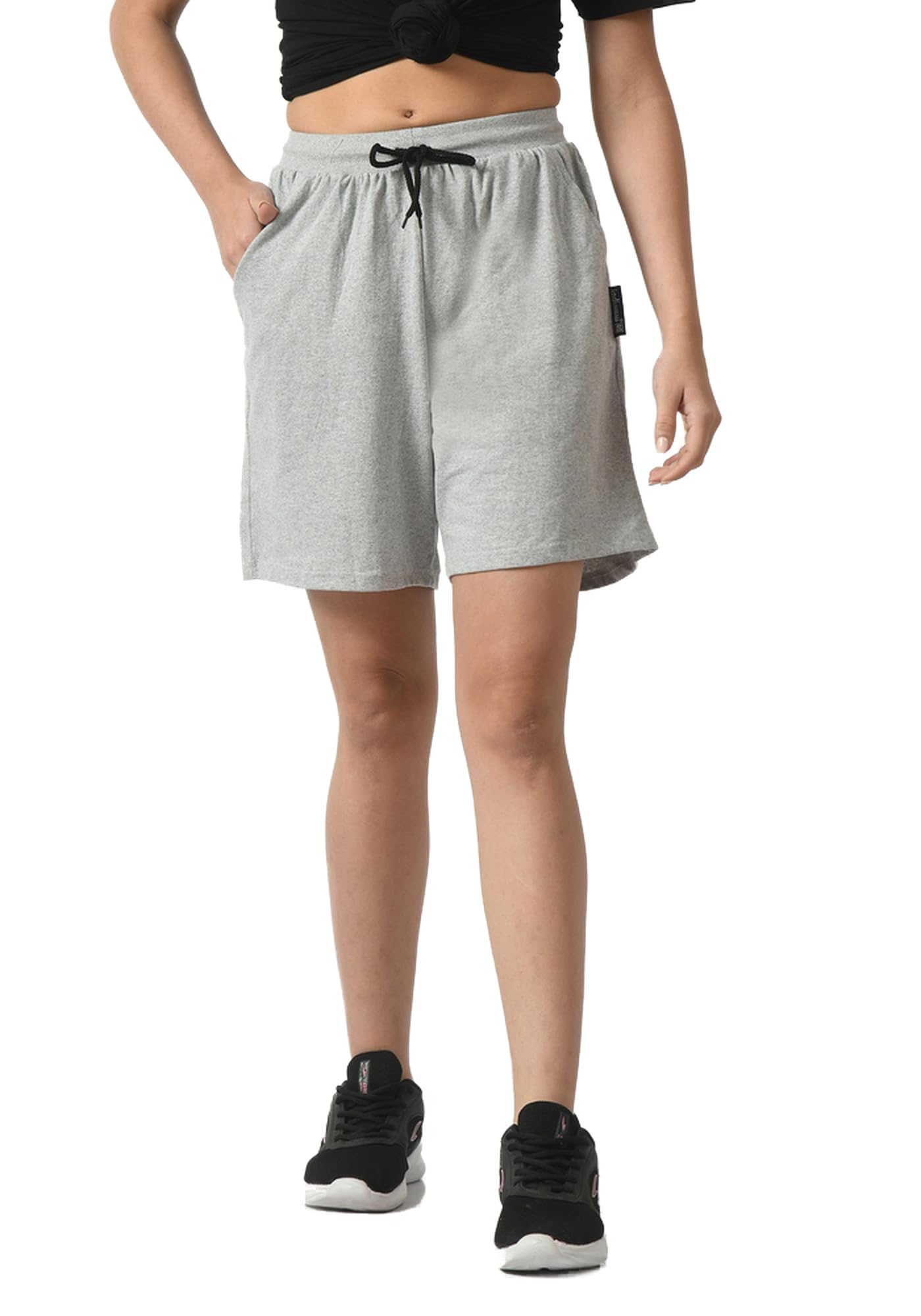Women Solid Cotton Blend Bermuda Shorts (Pack of 1)-image-30