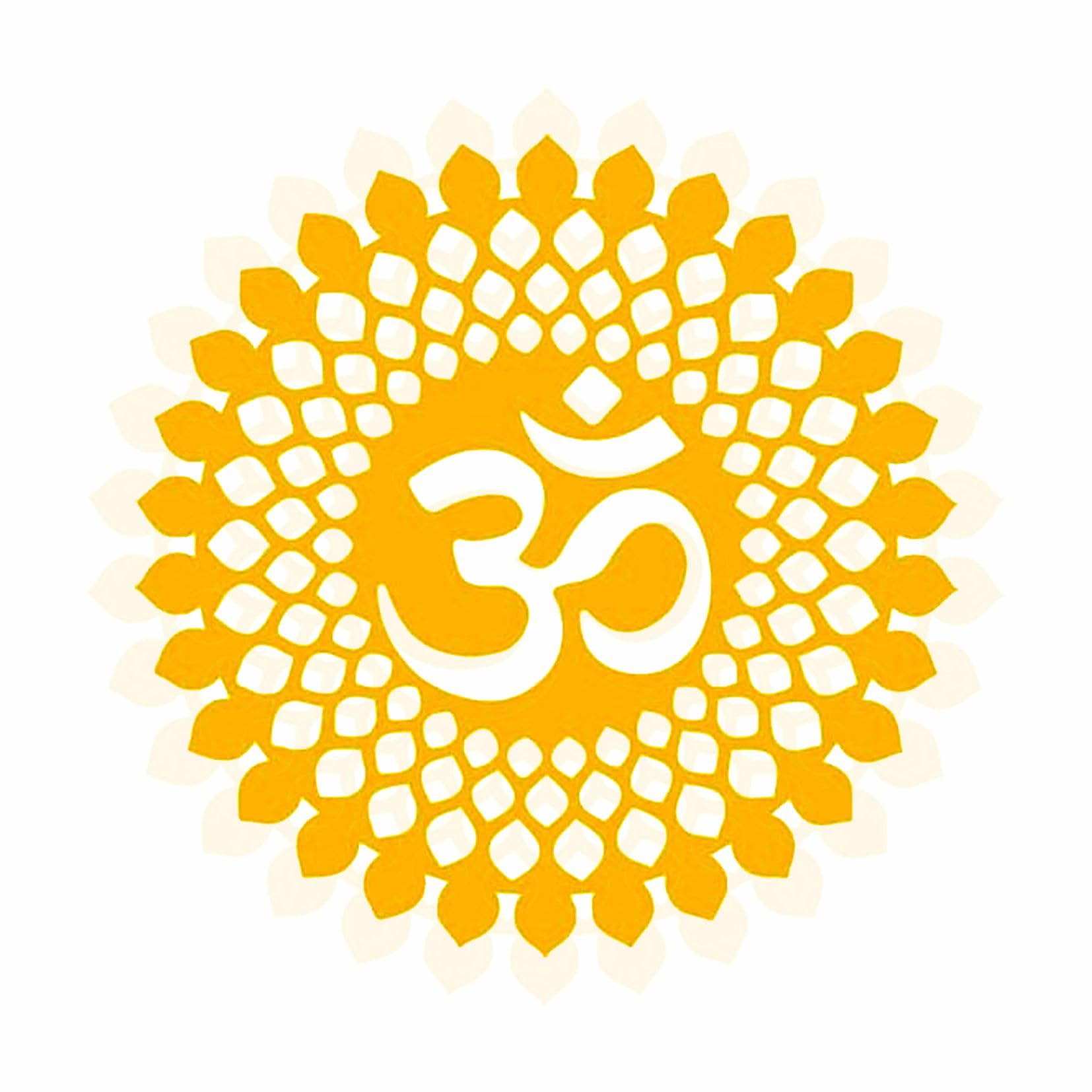 Om Mandala Creation Golden Om Round Decorative Wall Art MDF Wooden Design Om Chakra for Temple, Living Room, Home Decor Items, Mandala Wall Hanging For House Decoration 31x31 Cm Small Size.