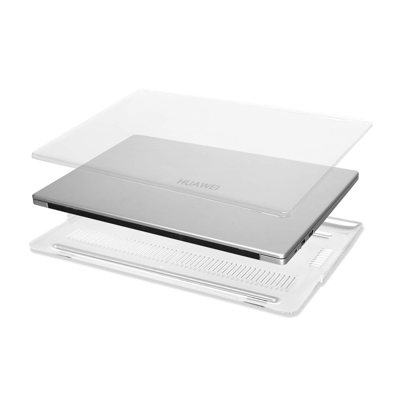 MOSISO Custodia Rigida Solo Compatibile con Huawei MateBook D 14 Pollici Versione 2020 2019, Custodia Protettiva in Plastica Rigida, Cristallino