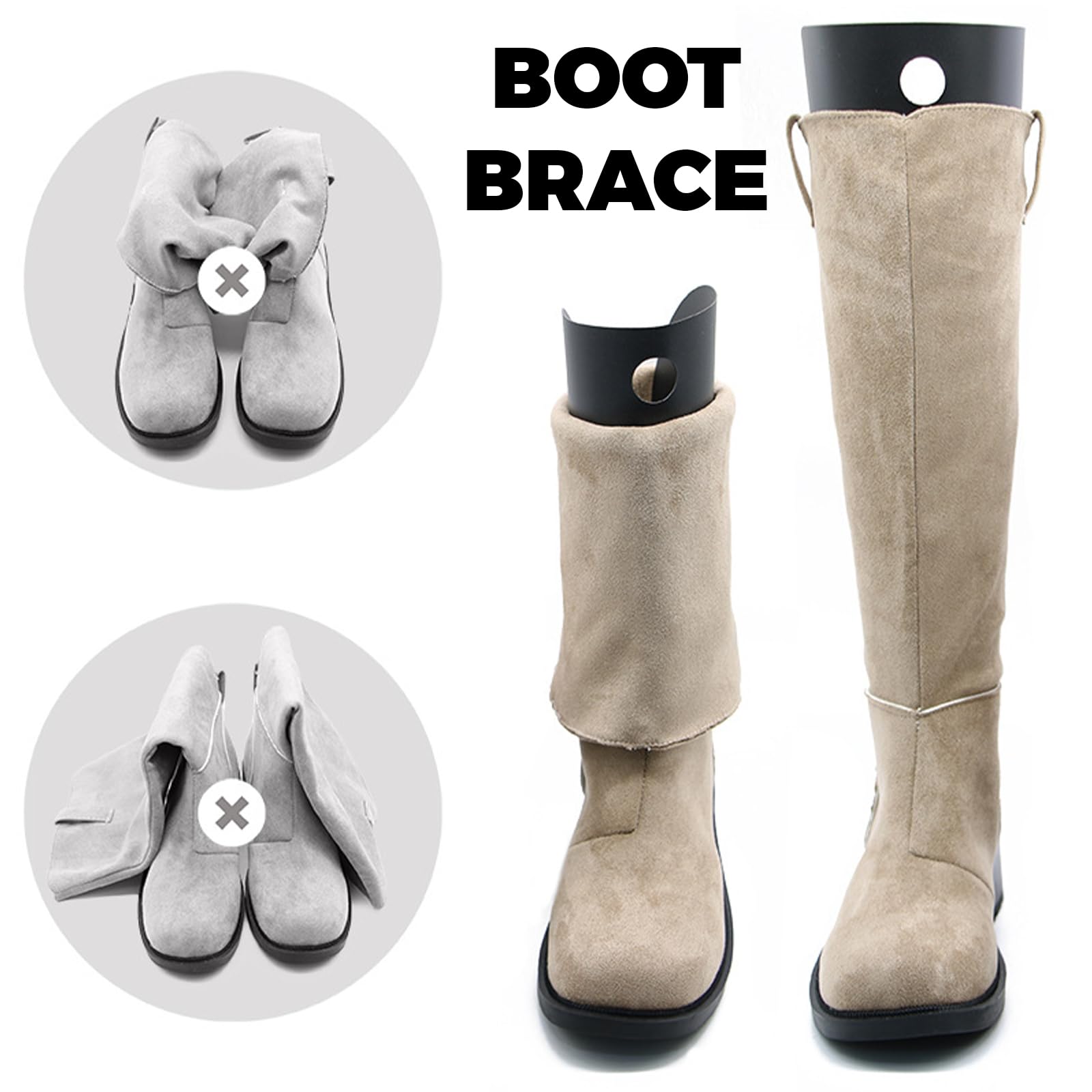 4 pares Soporte para Bota Insertos de Formas de Botas Soporte de Bota Alta Reutilizable Plástico Hormas de Botas Altas de Botas Inserta para mujer Hombres Evitar plegado flexión
