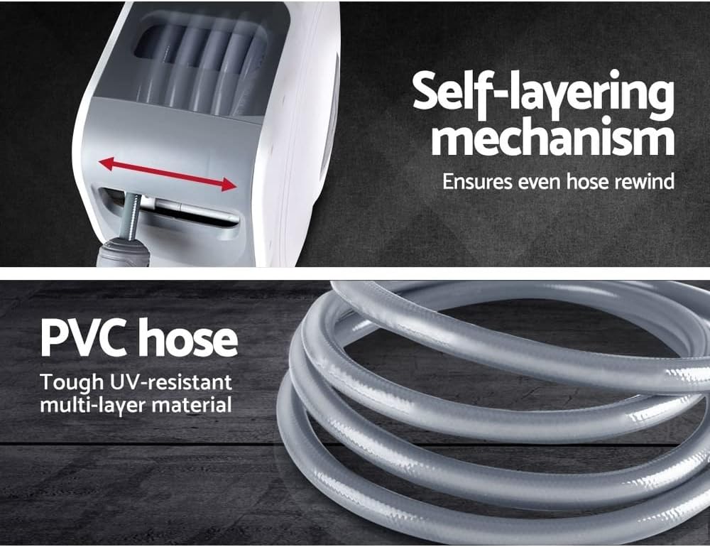 Air Hose Reel 10m Retractable Rewind Swivel Wall Mount Compressor Garage