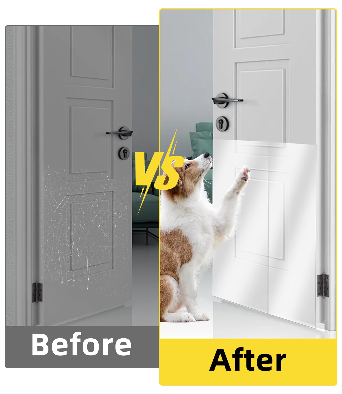 Protezione Divano Graffi Gatto, 43X800CM Protezione antigraffio per gatt, Autoadesive Trasparente Antigraffio Gatto Divano, Nastro Adesivo Antigraffi per Cani, PVC Anti-Graffio Protector
