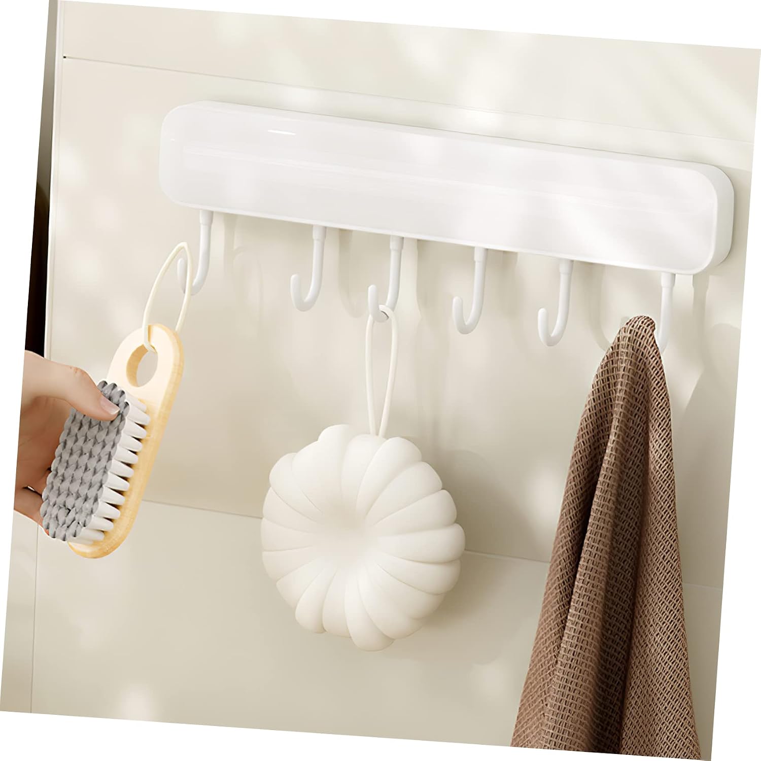 Self-Adhesive Wall Hook and Cutter Holder for Kitchen and Bedroom Towel Hook with Strong Bearing Capacity Easy to Install Multi-Scene Use Versatile Storage for Hats Keys and