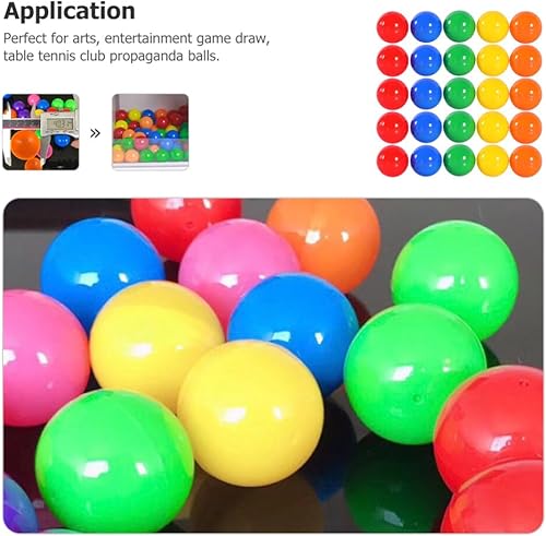 Miniatura 9 de Zerodeko 100 Uds., bolas de lotería para fiesta, bolas de lotería de colores, bolas de pong, bolas de sorteo, bolas de juego de lotería, bolas de