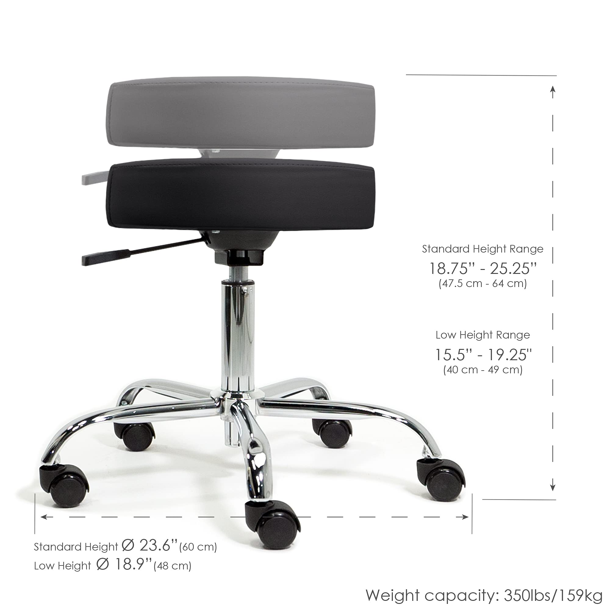 Buy EARTHLITE Pneumatic Massage Salon Drafting Stool No Leaking (vs