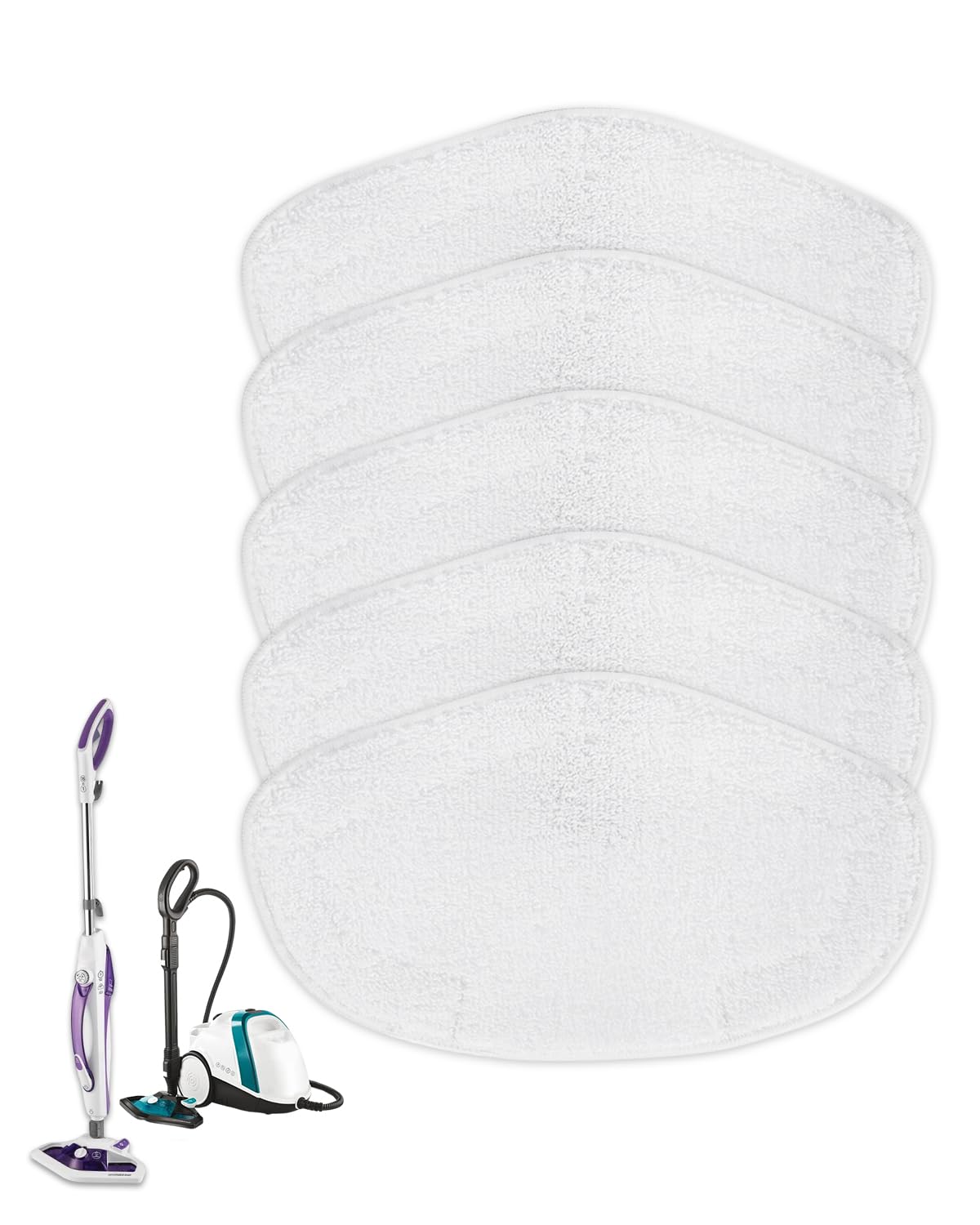 KEEPOW 5 Cloths Washable for Polti Vaporetto SV440_Double SV400, Pads for Polti Vaporetto Smart 100_B Mop Sockettes,Vaporetto Steam Mops Cleaner