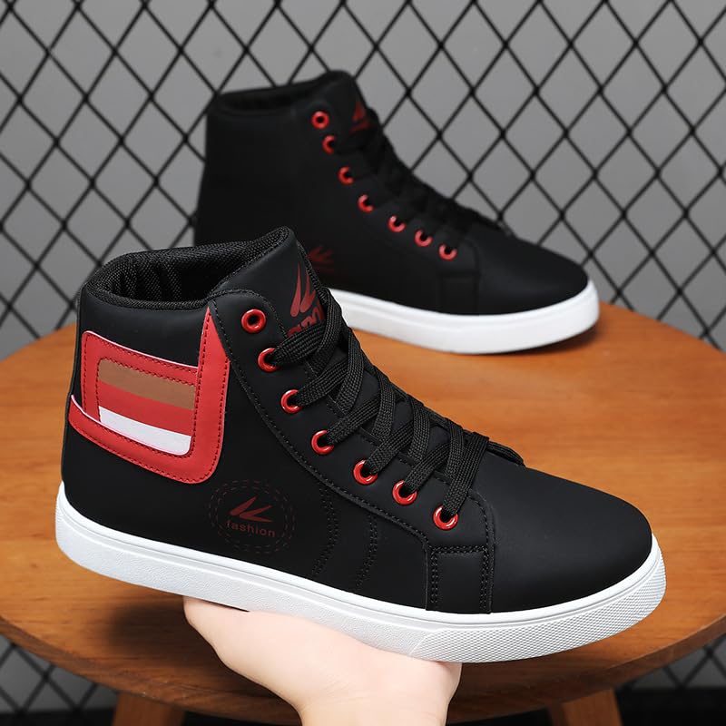 Men's high-top Sports Shoes - Fashionable, All-Weather Casual Shoes, Featuring a Lacing Design, Suitable for Wearing in All Seasons.2