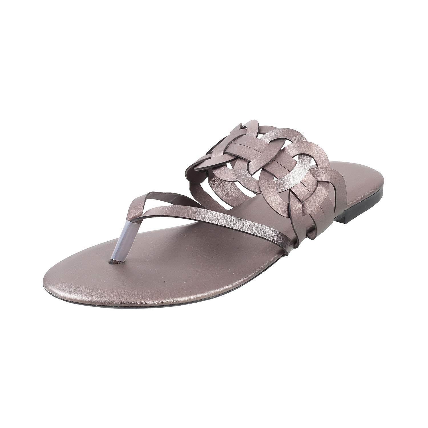 Mochi Womens Metallic Faux Glittery Woven Leather Fashion Slippers UK/4 EU/37 (32-732) (B07ZS8NFDP) Amazon Price History, Amazon Price Tracker