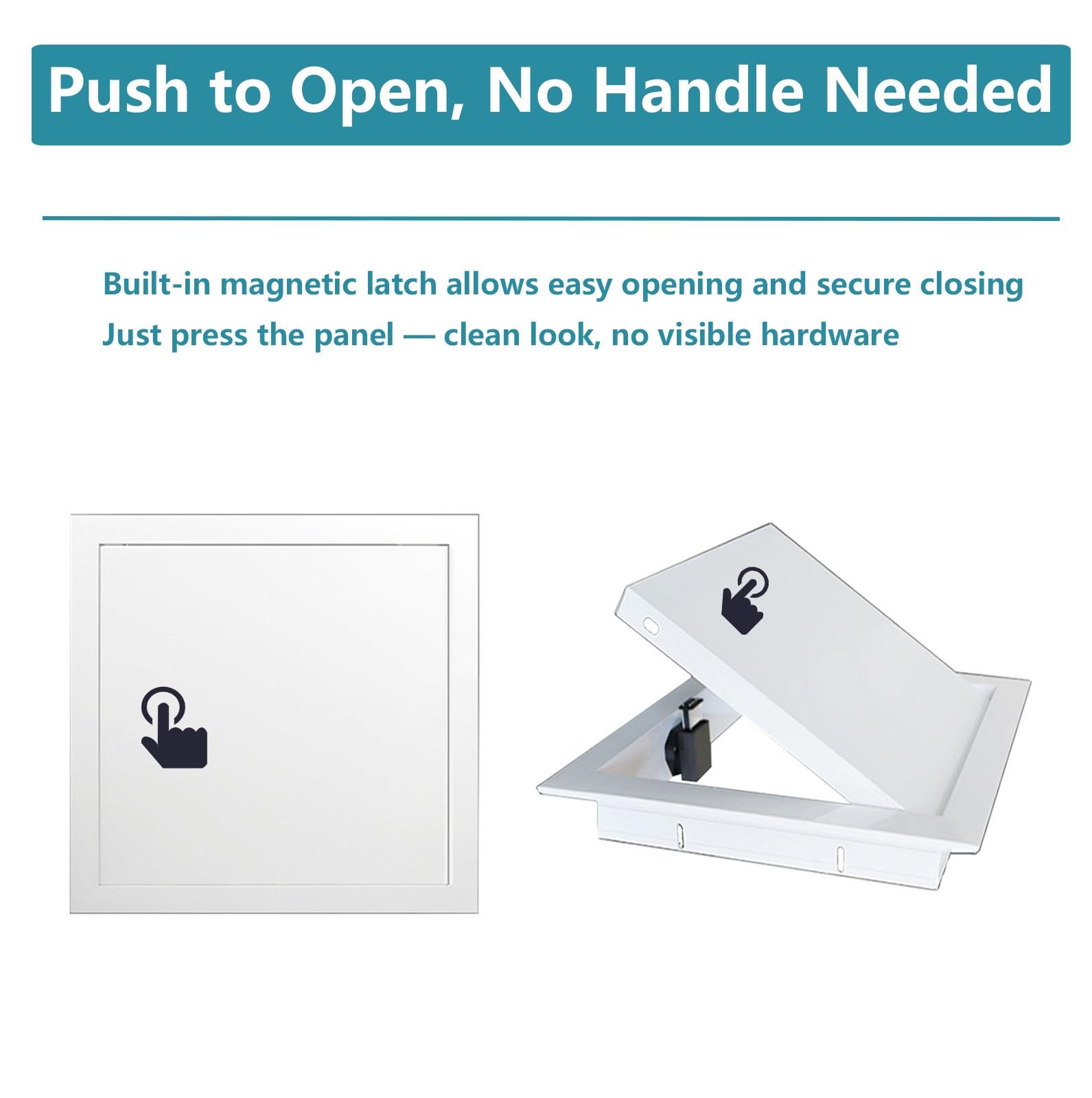 Placa de Cubierta para fontanería en Paneles de Yeso, Puerta de Acceso de Pared de Aluminio, Panel de Servicio magnético Oculto para cableado eléctrico y reparación de tuberías de baño (10x1