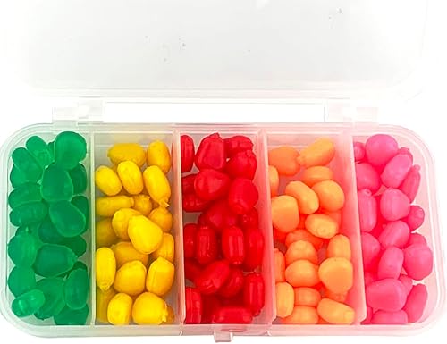 125 piezas de maíz falso simulado cebo suave pesca cebos de maíz anzuelo pellets de maíz para carpa, trucha