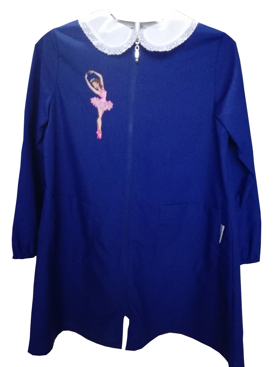 siggi GREMBIULE SCUOLA ELEMENTARE BAMBINA CON CERNIERA 33GR3099 BLU 6-7-8-9-10-11-12-13-14-15 ANNI (75 8 ANNI)