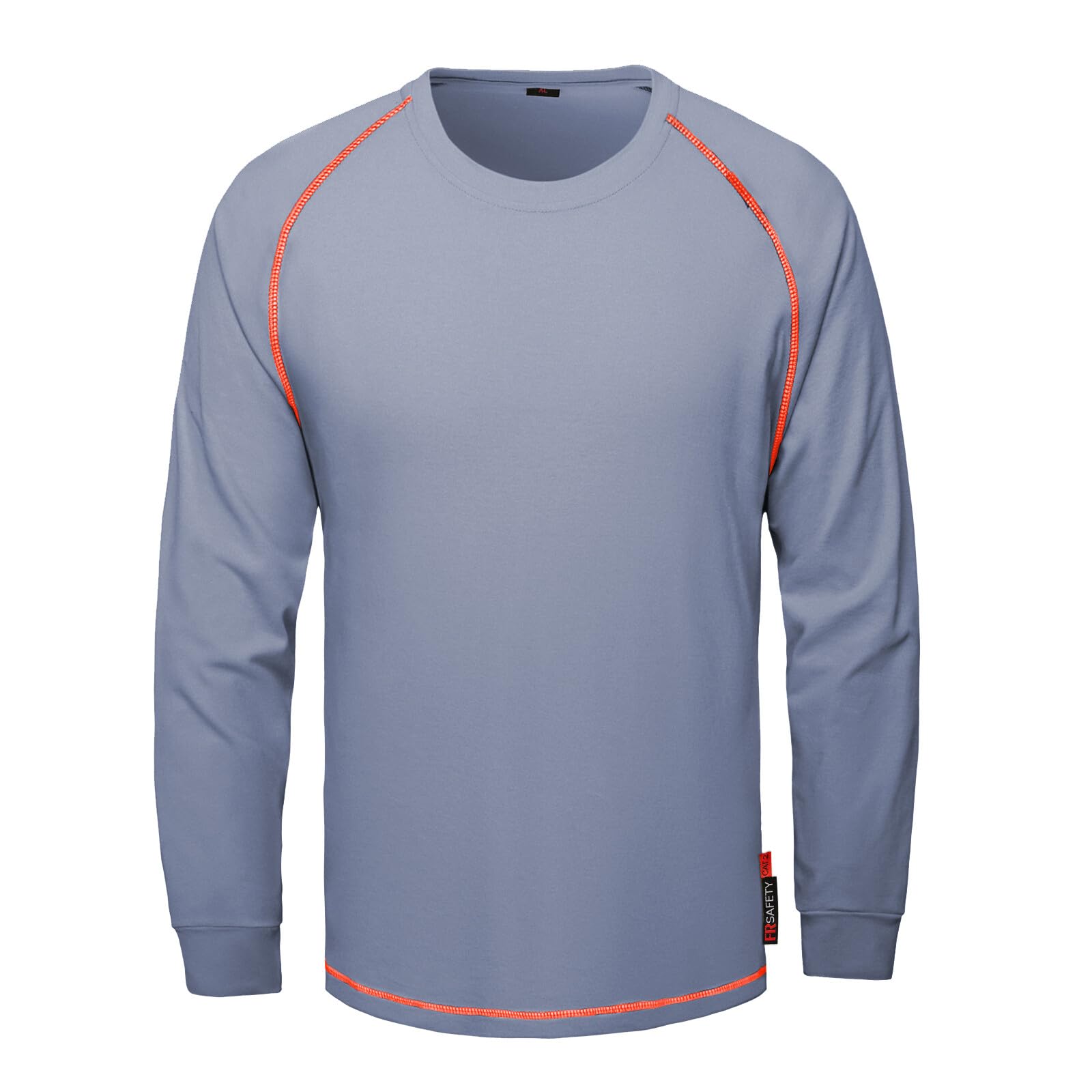 SKSAFETY FR Shirts for Men Long Sleeve, Welding Shirt 6oz Lightweight High Vis Fire Resistant Flame Retardant Shirt CAT2