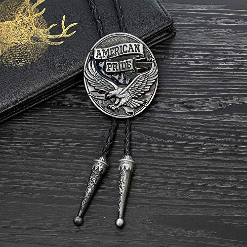 Fashion Western Cowboy Tie Shining Long Star Texas Bolo Tie Necktie Necklace (Silver 2) #TOP4