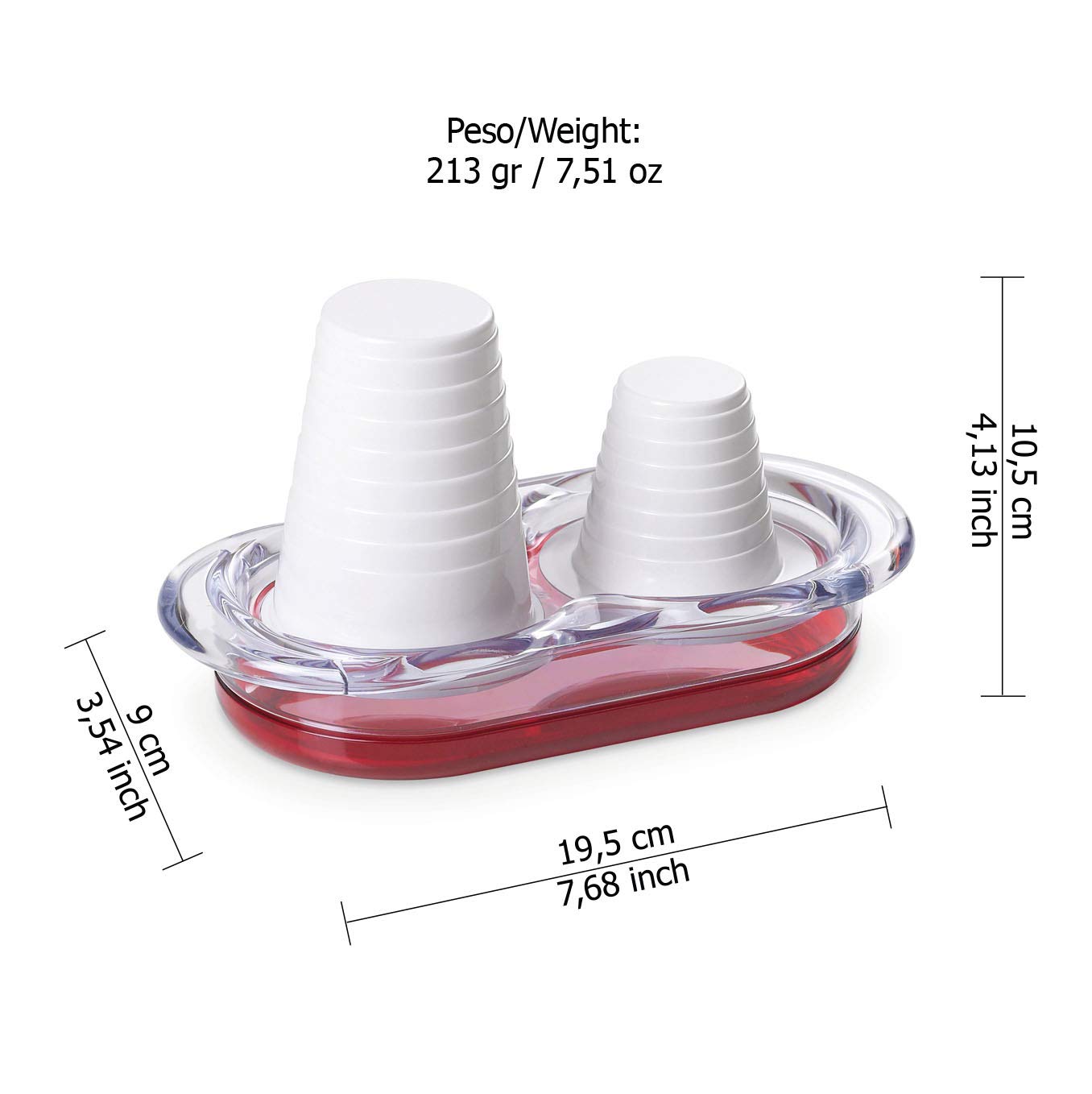 Portatovaglioli In Acrilico Omada Design - Bianco, Made In Italy, Lavabile In Lavastoviglie - Foto 10