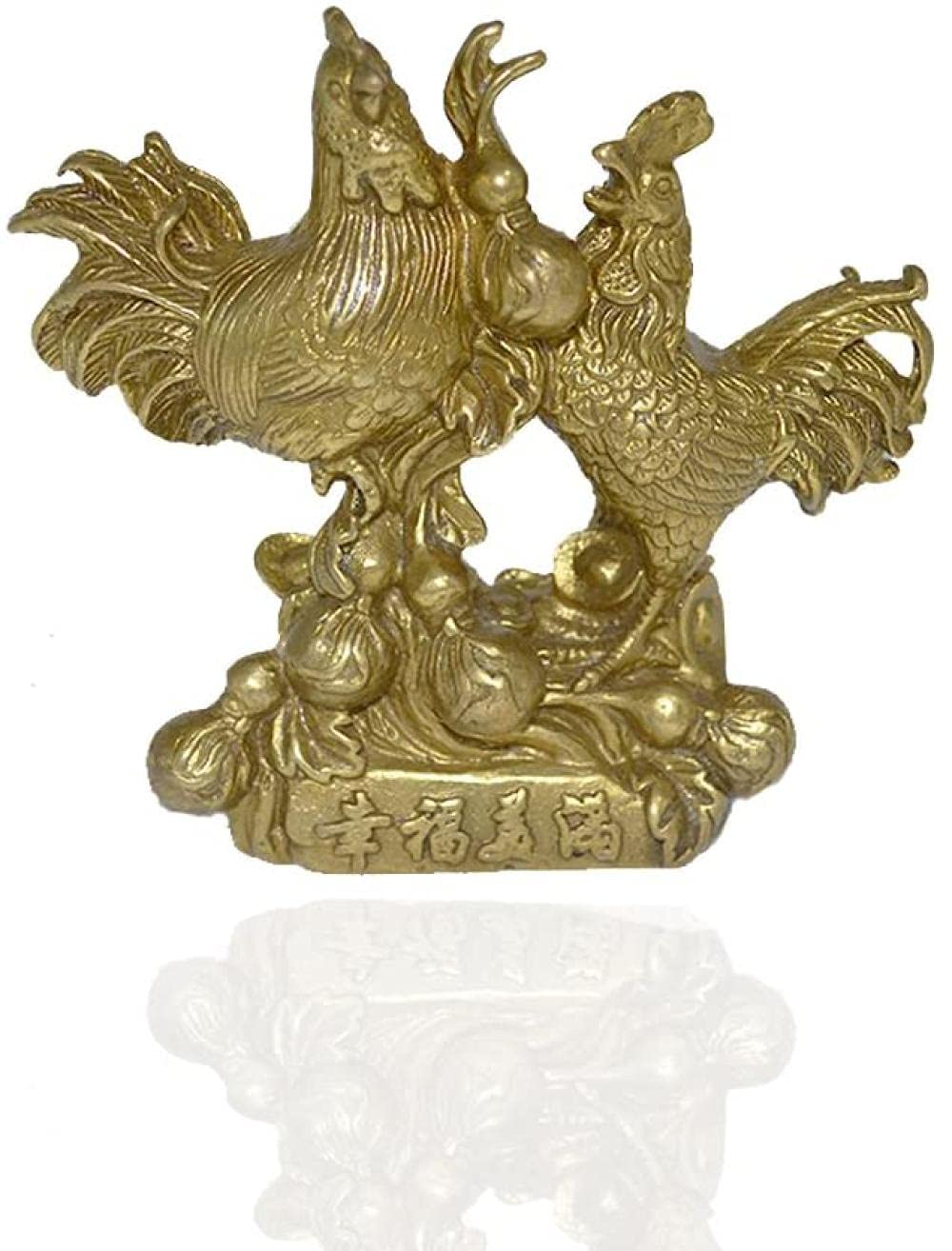 Figurine Tigre en Laiton Fait à la Main Statue Signe Chinois Luxe