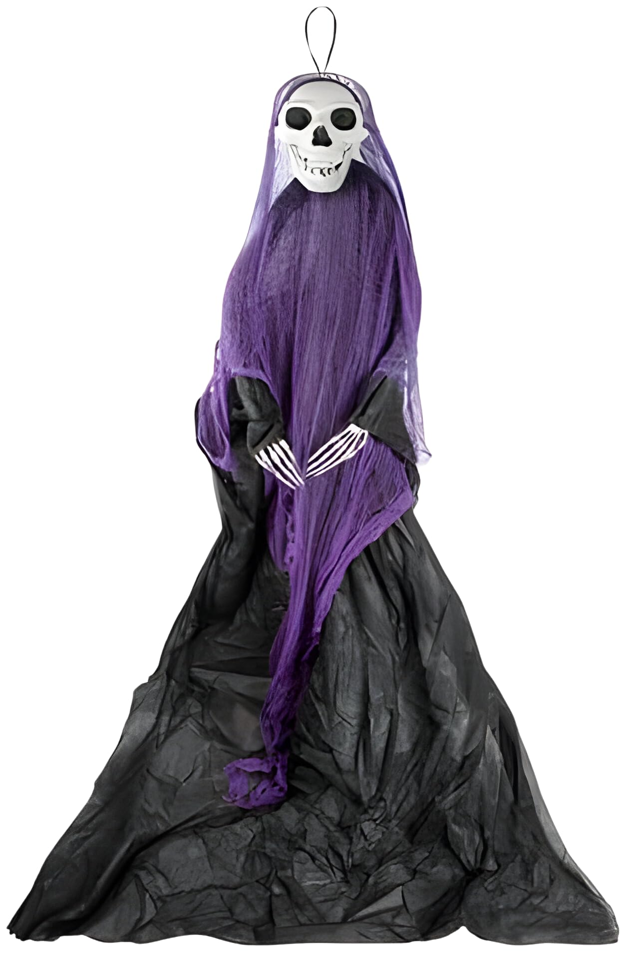 Giant Hanging Halloween Decoration 2M Skeleton & Pumpkin Designs Spooky Hang Up Party Props Grim Reaper Decorations (7FT Purple Skeleton)