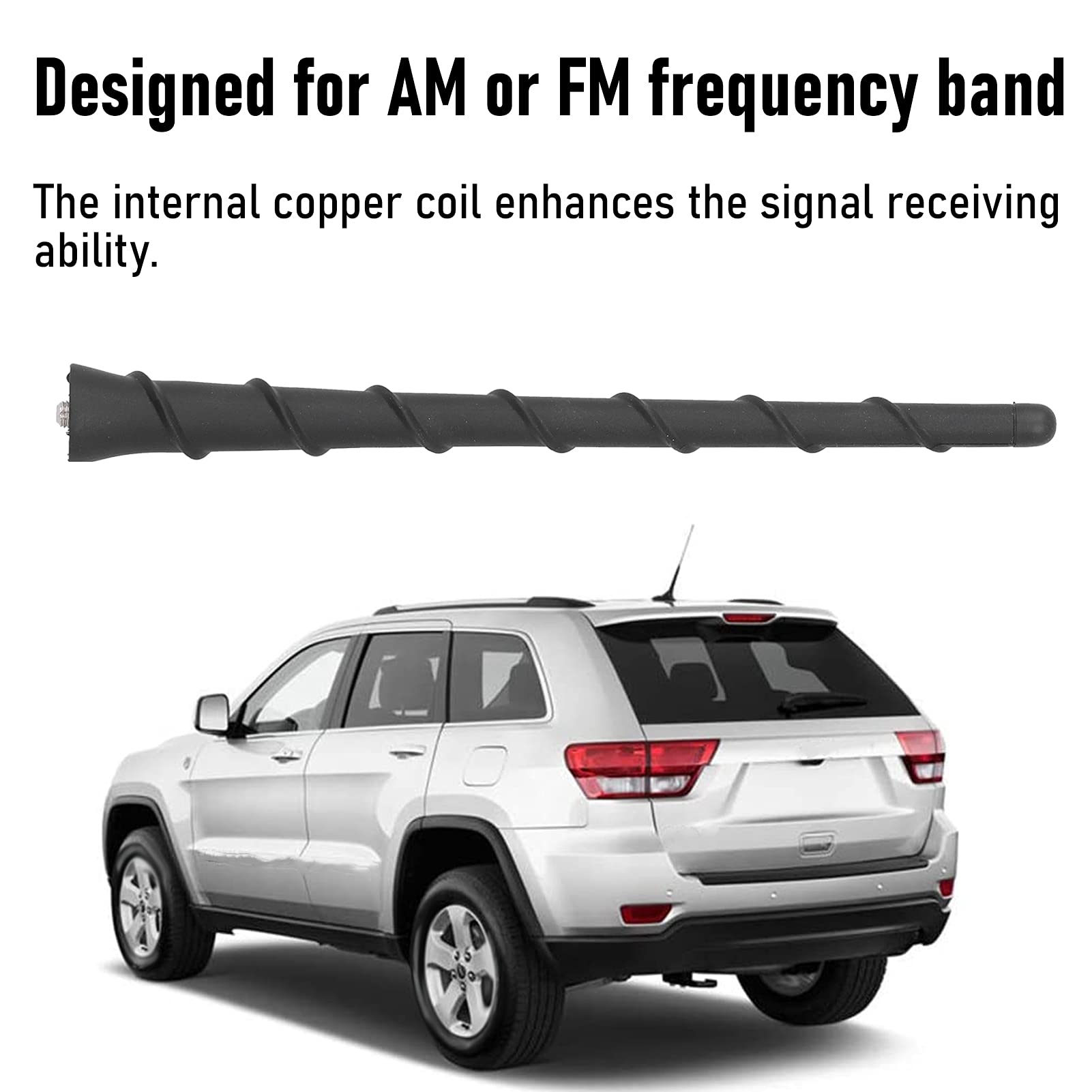 Aramox Antenne De Rechange Amovible Pour Dodge Journey, Avenger, Dart, Cherokee – OE 68297936AA, Noir ABS