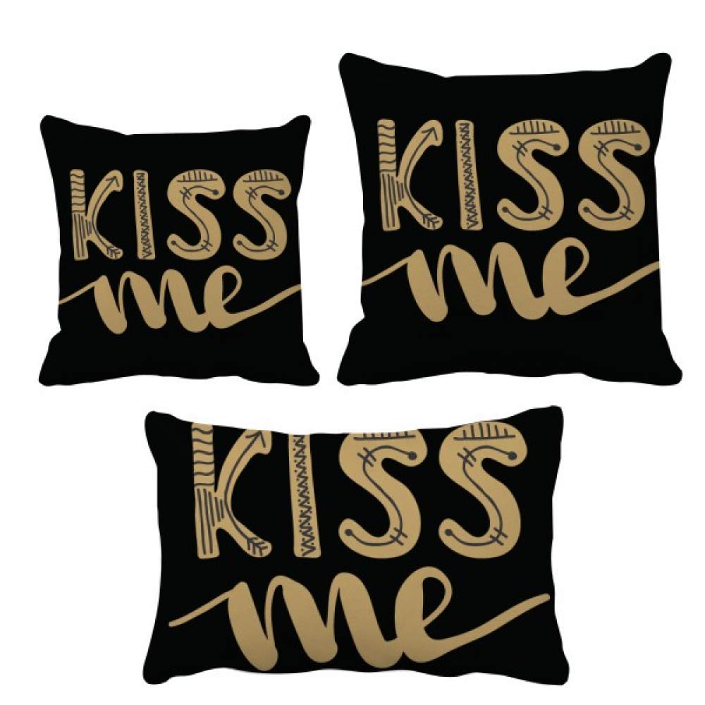 Coussins dorés embrasse-moi complets pour créer une ambiance cocooning au salon