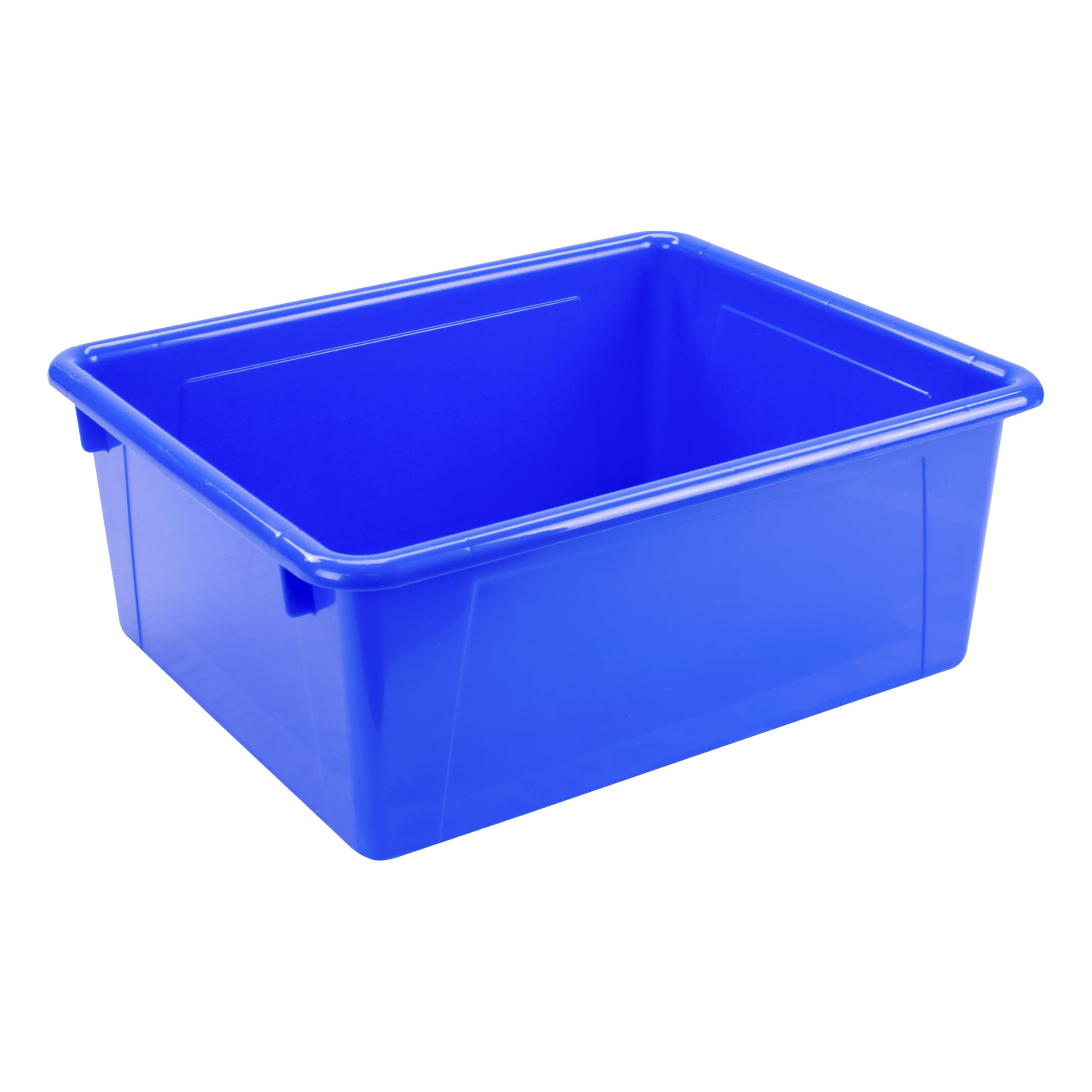 School Smart Storage Tray, Letter Size, 10-3/4 x 13-3/8 x 5-1/4 Inches, Blue