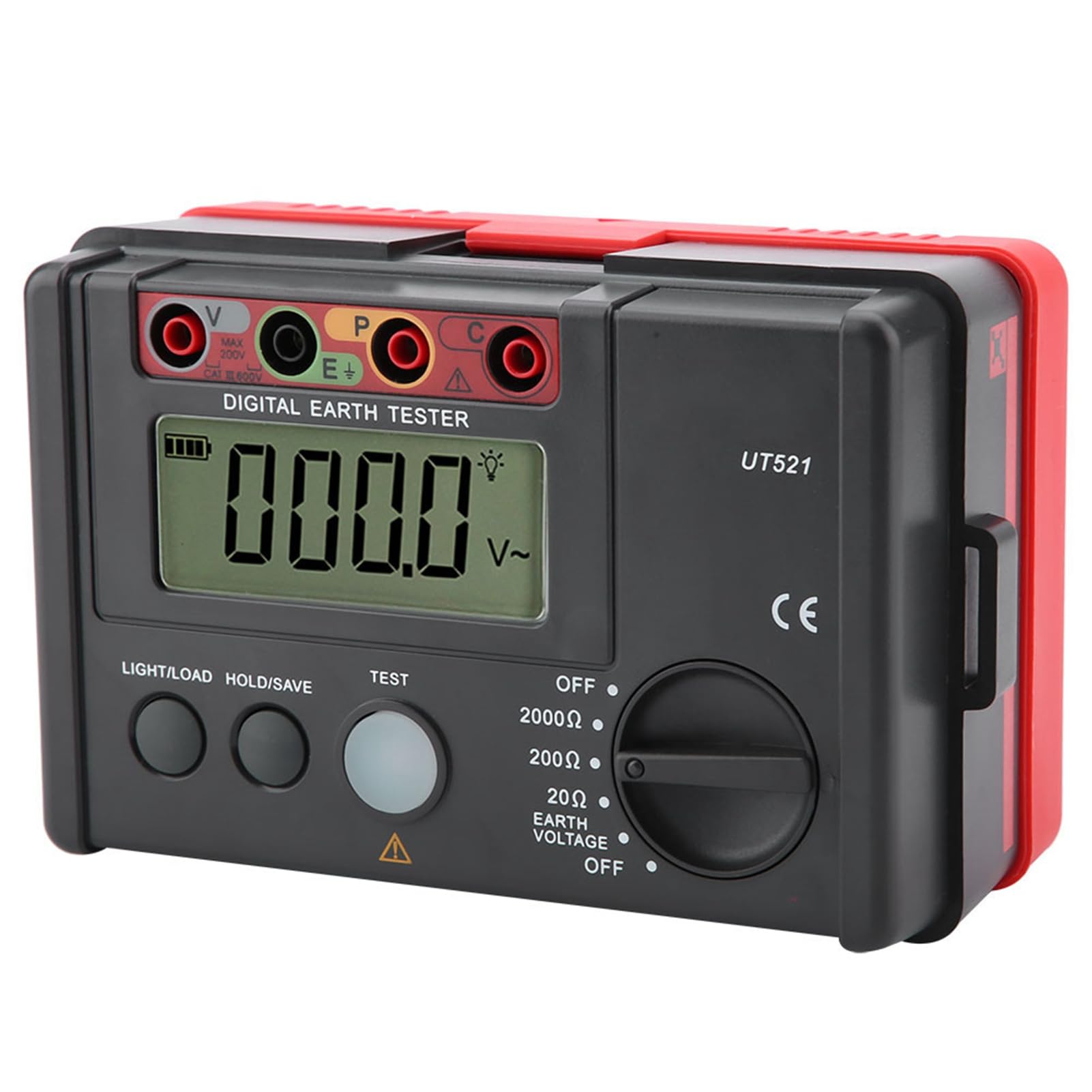 UT521 Earth Tester Erdungswiderstandstester Ohmmeter mit Aufbewahrungsbehälter 50 Hz / 60 Hz