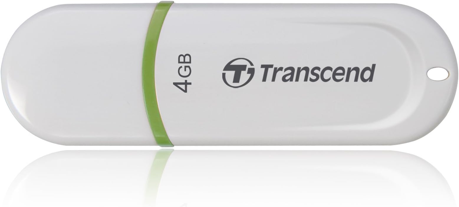Transcend JetFlash 330 4 GB Flash Drive - White TS4GJF330