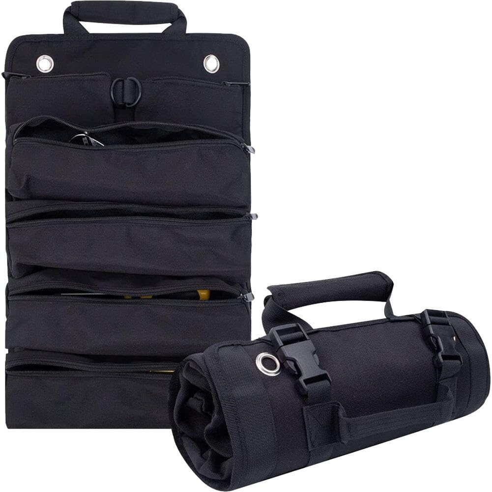 Organisateur de rouleaux d'outils en tissu oxford durable avec poches amovibles
