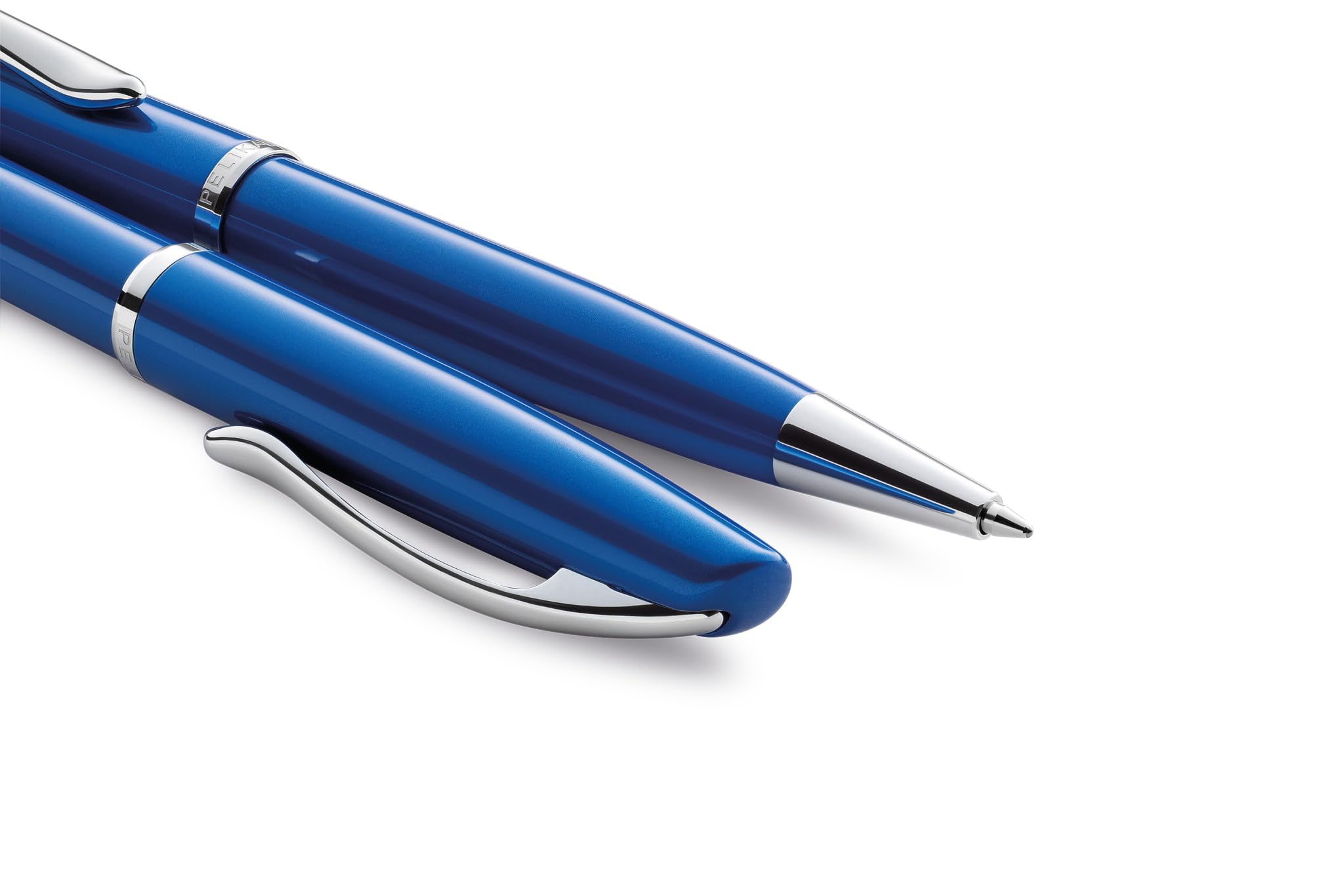 Pelikan Schreibset Jazz® Noble Elegance K/P36 Kugelschreiber und Füllhalter mit Gravur Geschenk - einzigartige Stifte mit Namen - personalisierte Geschenke (Saphir Blau)