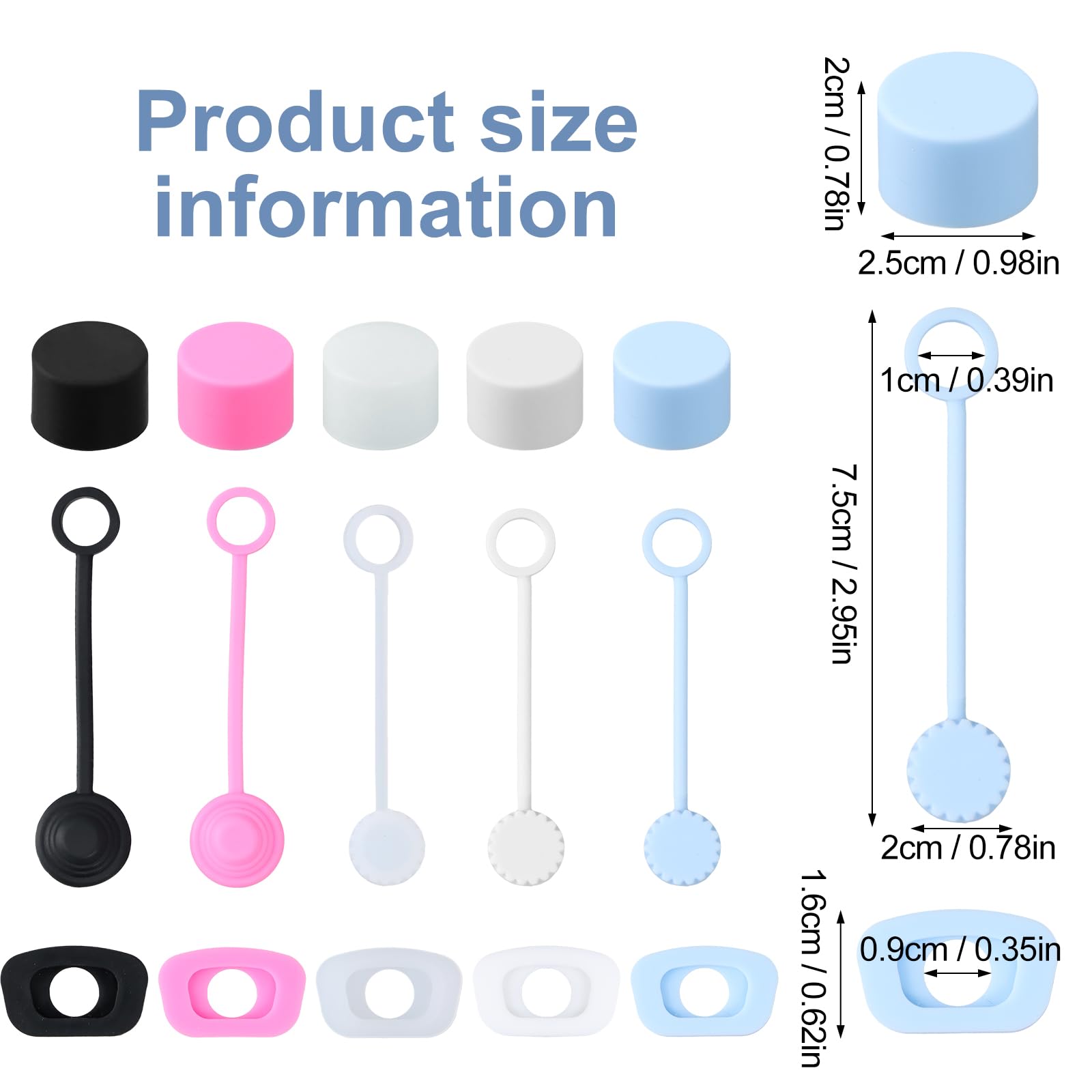 15 Pezzi Copertura per Cannuccia in Silicone, Tappo di Cannuccia a Prova di Perdite per Stanley Cup H2.0 40oz/30oz, Tappi per Cannuccia in Silicone, Set di Stanley Cup Accessori