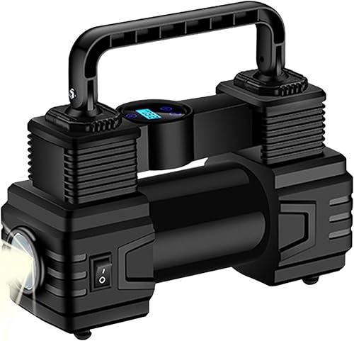 Inflador de neumáticos portátil  Compresor eléctrico de 12 V  Bomba inteligente para motocicleta con medidor de presión digital, para coche,