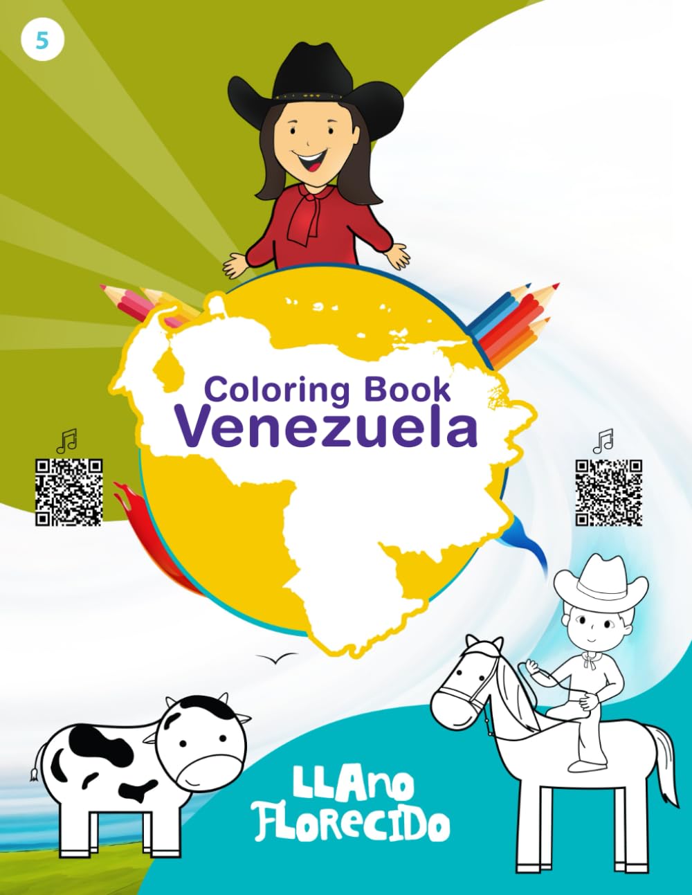 Coloring Book Venezuela | El Llano Florecido: Venezuelan Coloring Book Child age 8 to 12