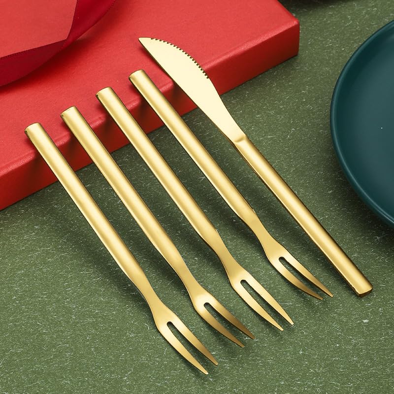 Set Cuchillos Cubiertos 8 Piezas Acero Inox miniatura 3