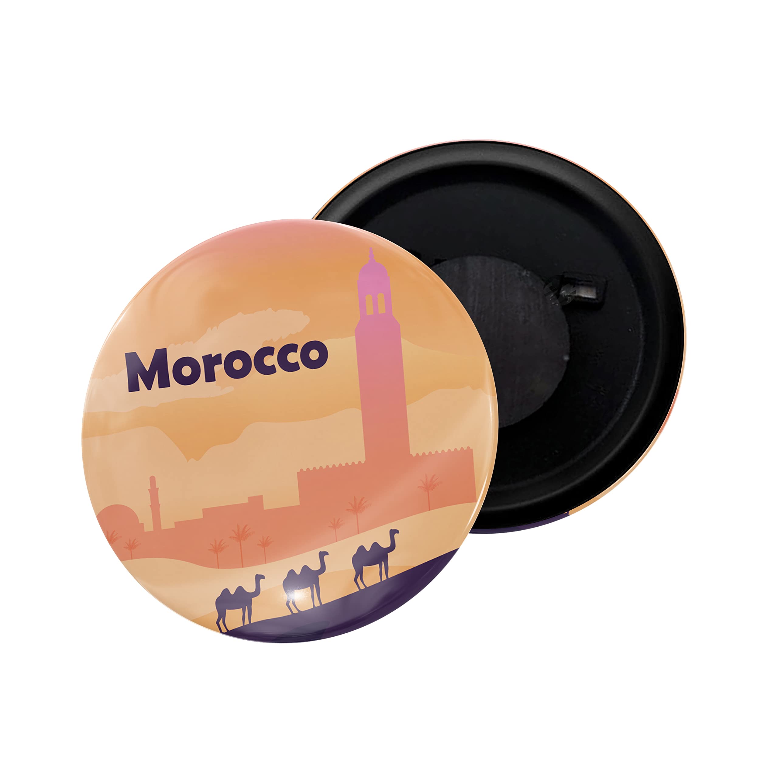 dhcrafts Fridge Magnet Multicolor North Africa Morocco Glossy Finish Design Pack of 1 (58mm)