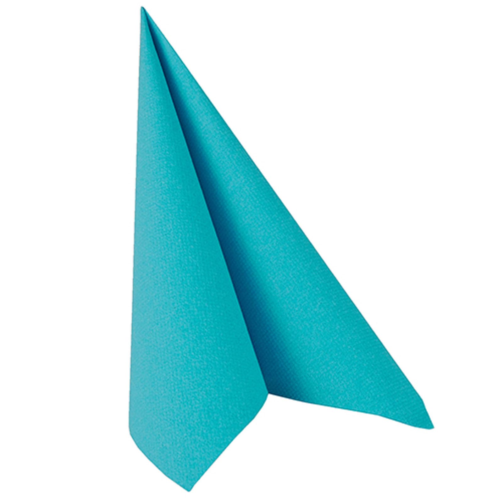 PAPSTAR 160 Servietten ROYAL Collection 1/4-Falz 40 cm x 40 cm türkis