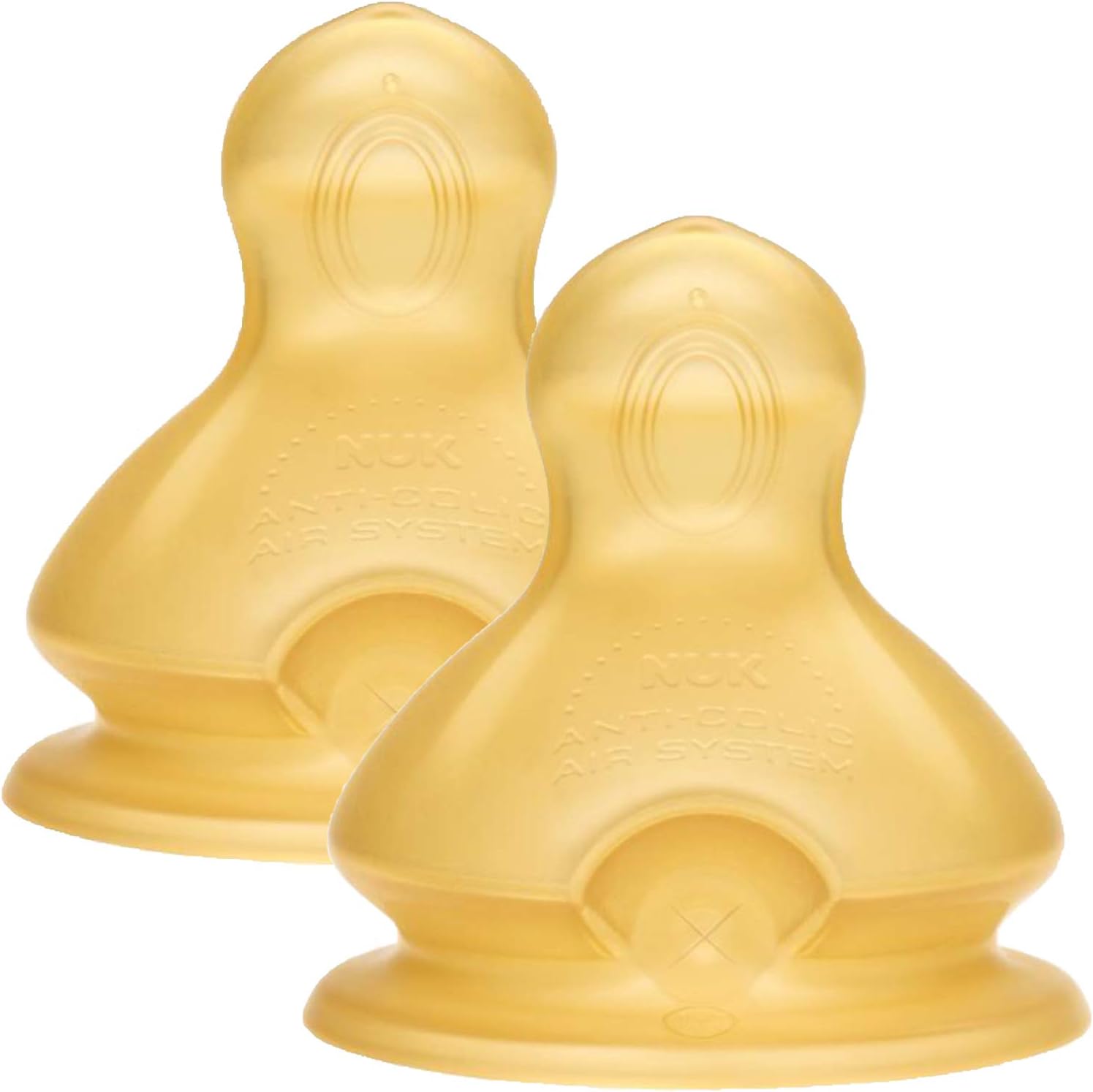 NUK Wide Neck Latex Teat x2 - 6-18m - Large Hole