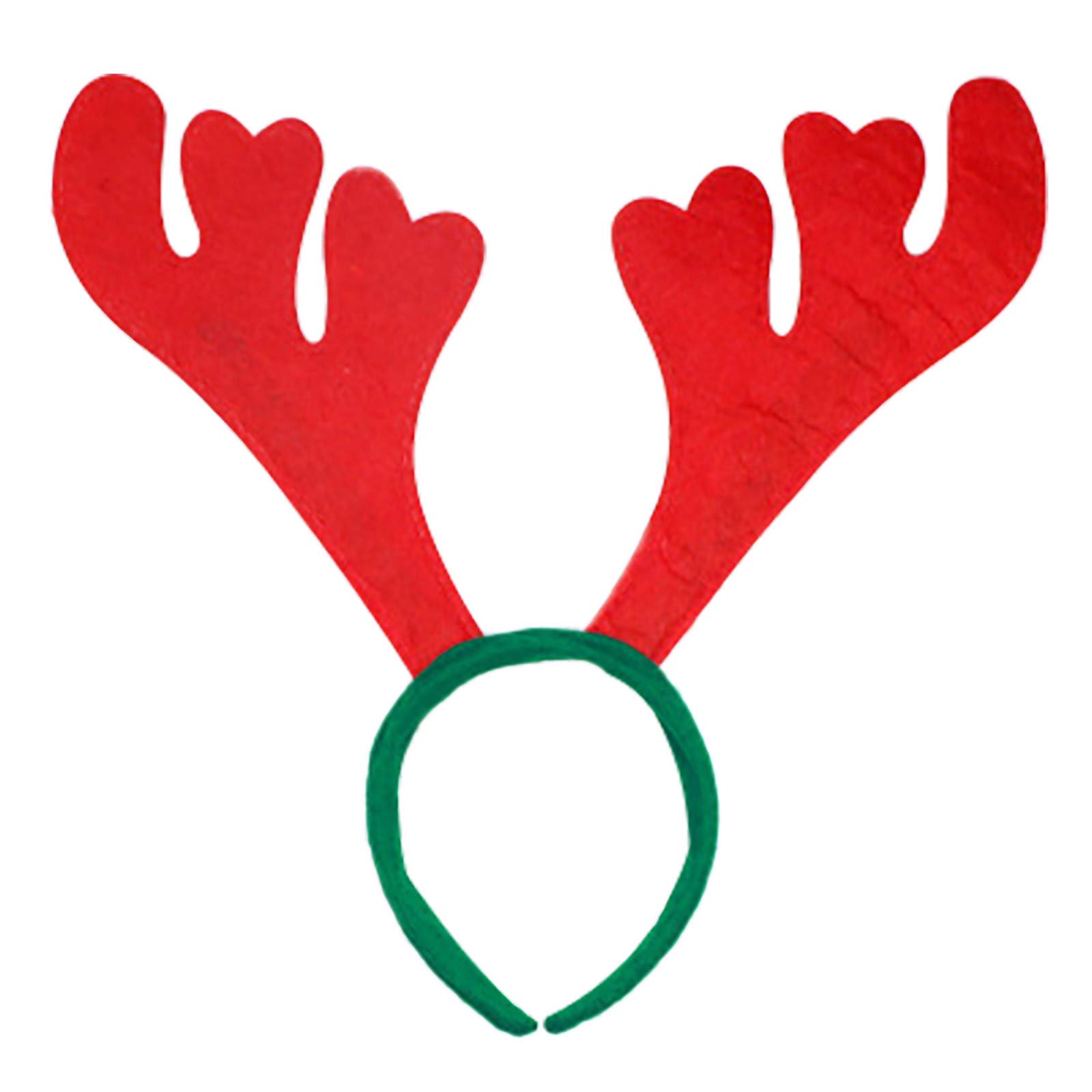 3Pcs Christmas Headband for Children Adults Party Dress Up Red Deer Antler Head Buckle Hairpins Set for Family Matching Accessories