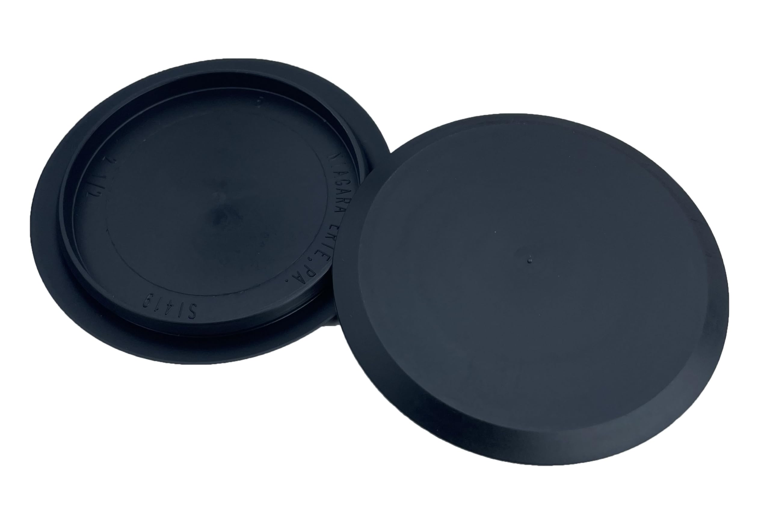 2 Pack Flexible 2-1/2" Black Plastic Hole Plugs S1419
