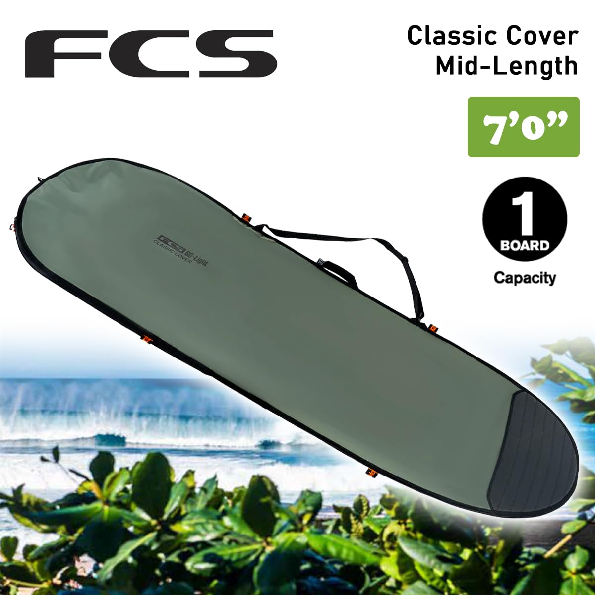 Amazon | FCS ボードケース ハードケース 7'0” 7.0 クラシック カバー