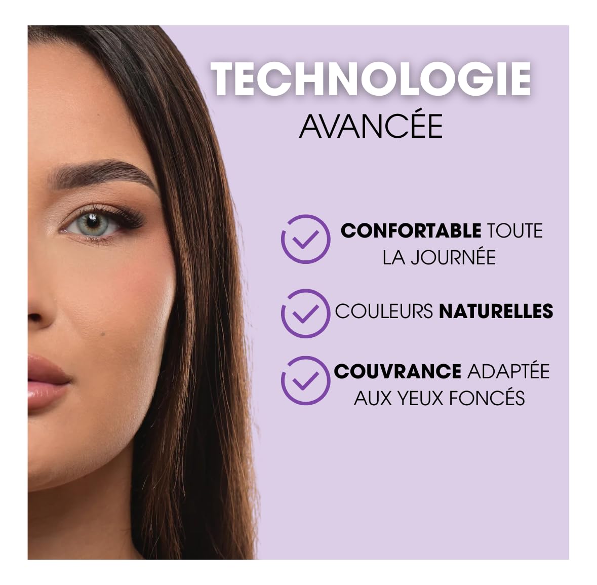 Mes Jolies Lentilles - DUBAI - couleur vert olive ANNUELLE sans correction - haute couvrance - convient aux yeux foncés et clairs