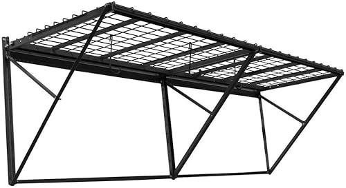 Miniatura 7 de Proslat 60012 ProRack - Estante de almacenamiento de metal resistente para montaje en pared con sección de 12 pies, granito carbón