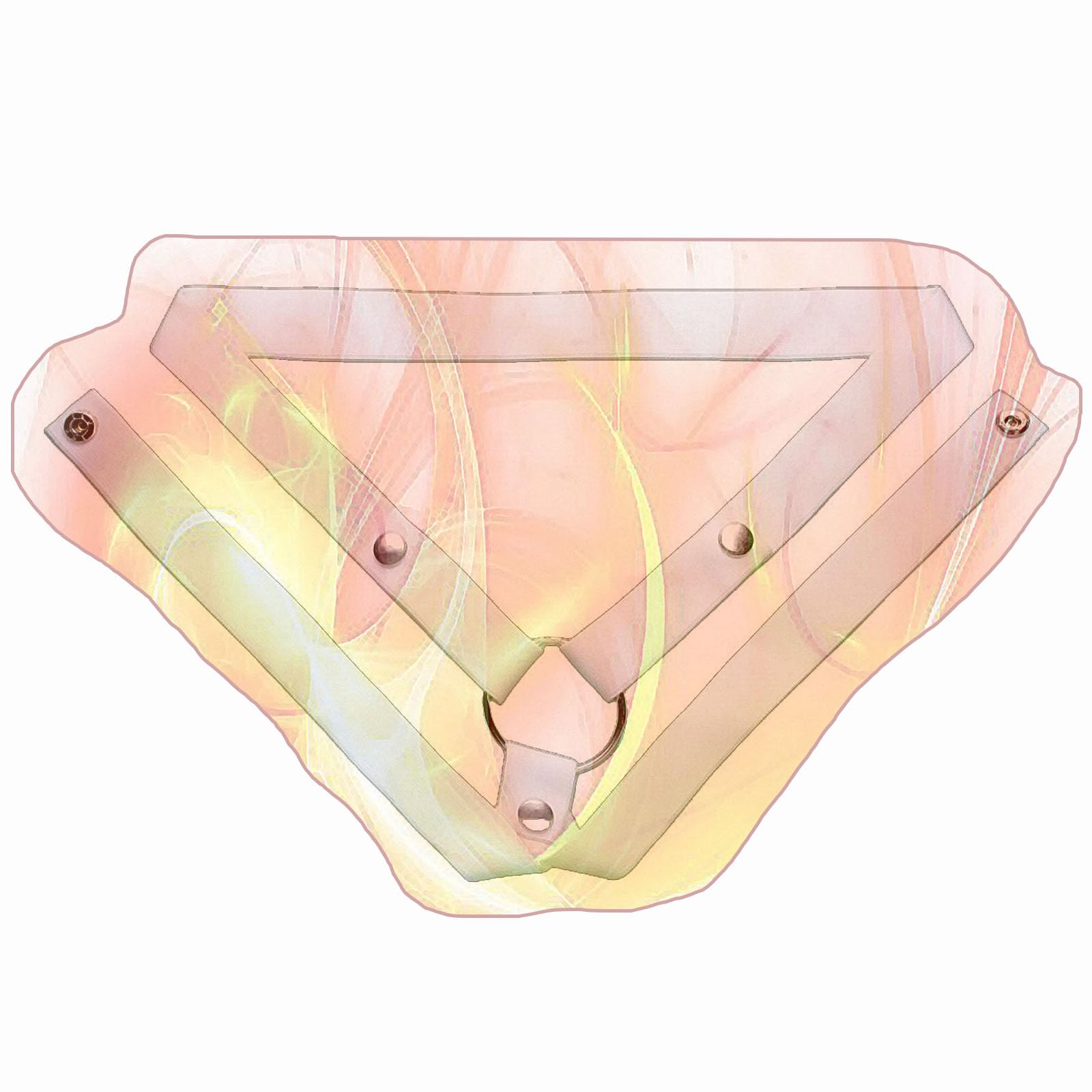 Special Anti-Slip Belt for Male Cage, Adjustable Elastic Straps for Male Protection Cage -USHA29 (White, Three-Way)