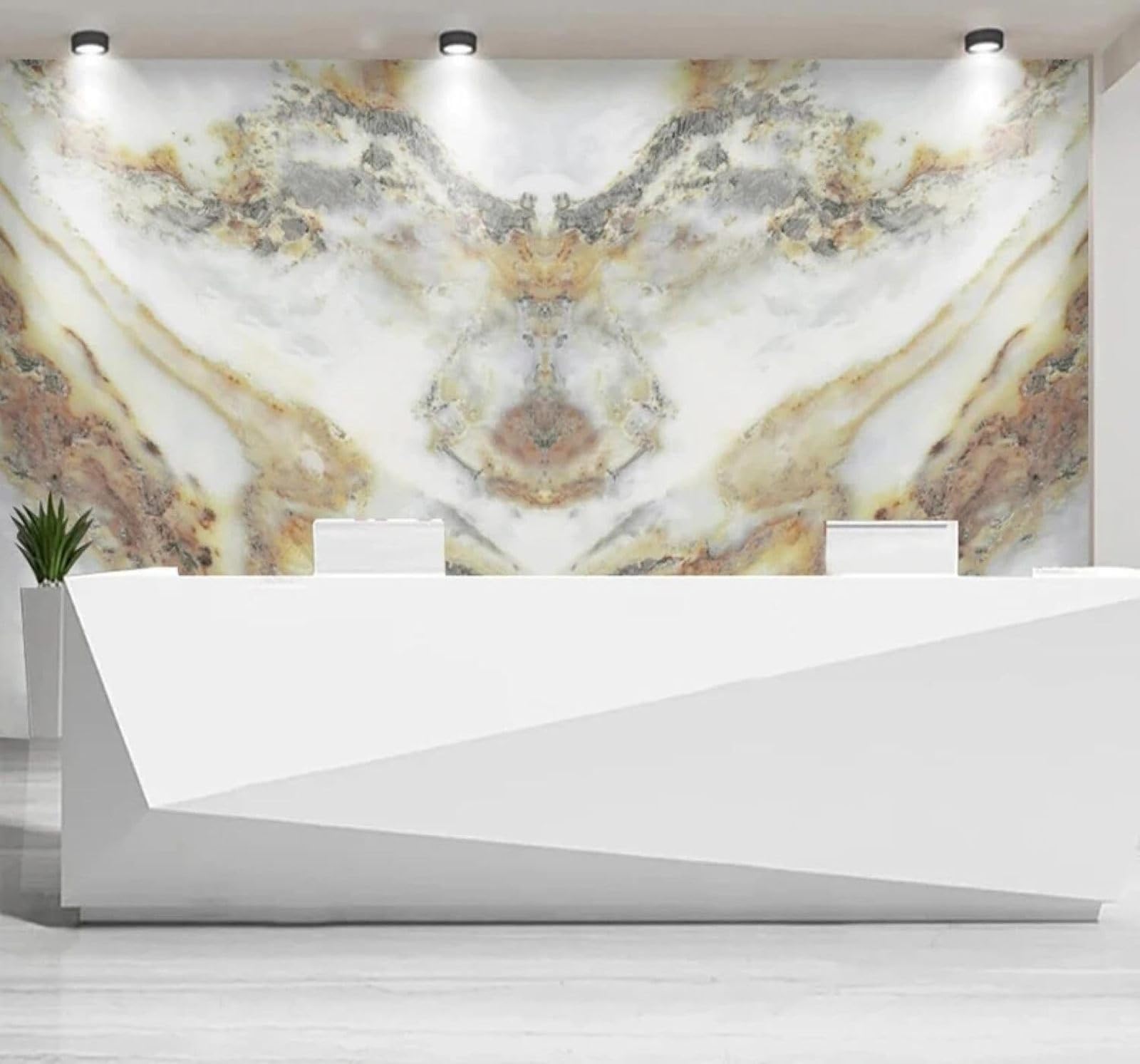 XLMING Abstract Ink Wash Pattern Faux Marble Texture 3D Wallpaper Luxury Silk Study Dining Feature Sofa Grey Bedroom Living Room Tv Decorative Wall-250cm×170cm