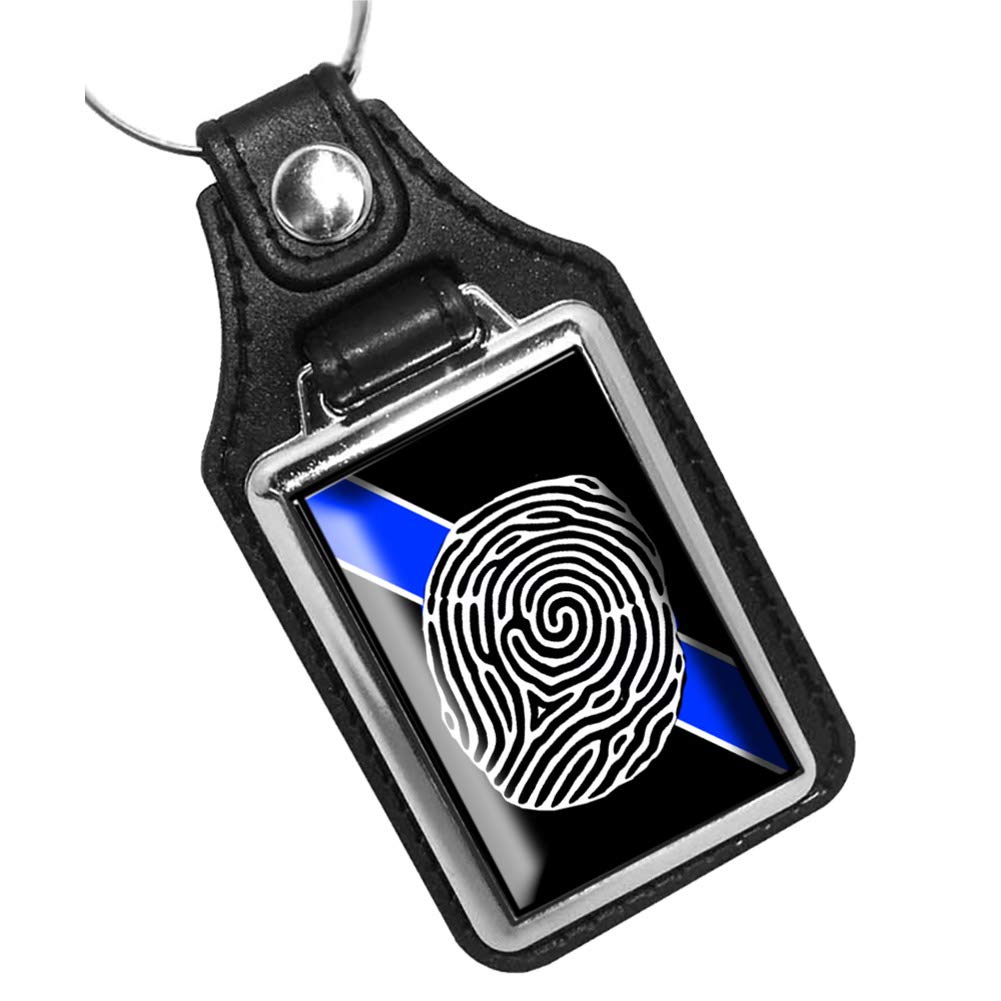 Brotherhood Thin Blue Line Police Sheriff Key Ring For Men Heavy Duty Car Keyring For Men and Women