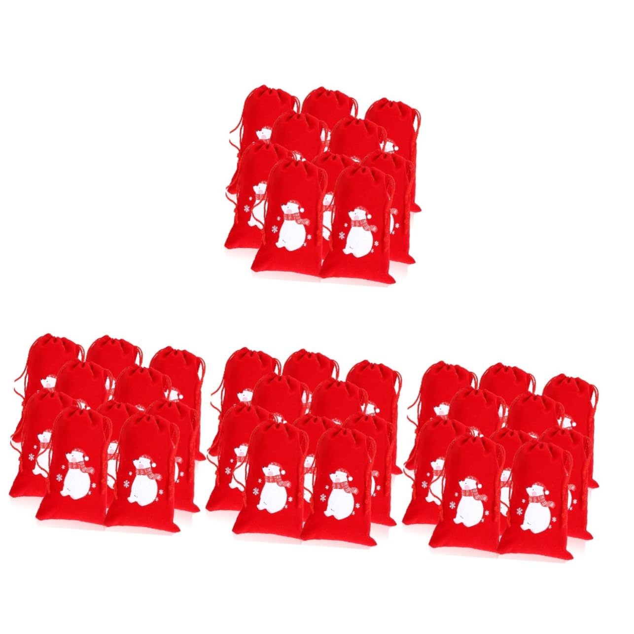 FOMIYES 40 Pz borsa in con coulisse borsa di natale sacchetto di natale sacchetti dolci natalizi sacchetti per dolci il porta regali di