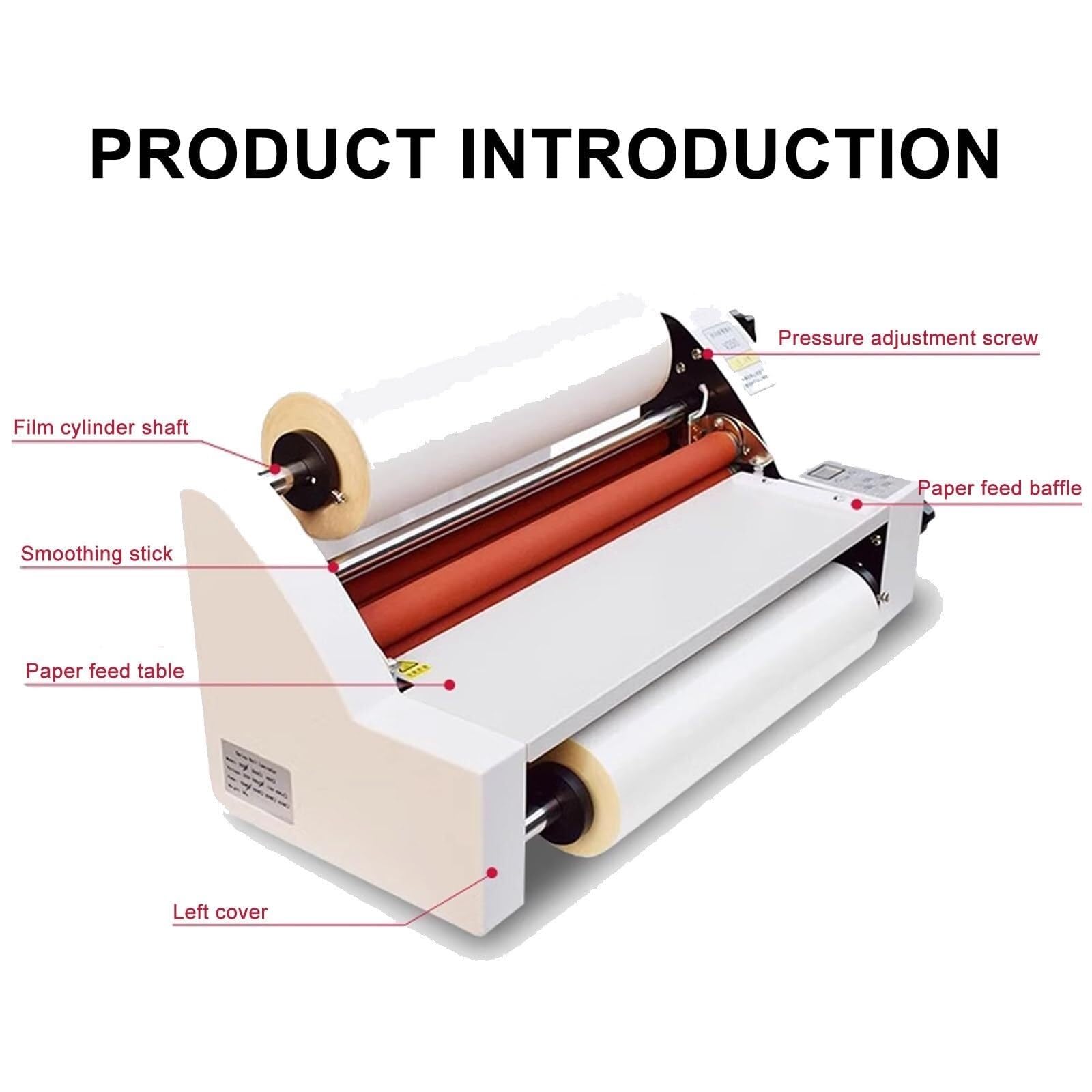 HEQIM Electric Multi-Mode laminator, Single/Double-Sided hot and Cold Roller laminator, Automatic laminator with Digital Display(110V)
