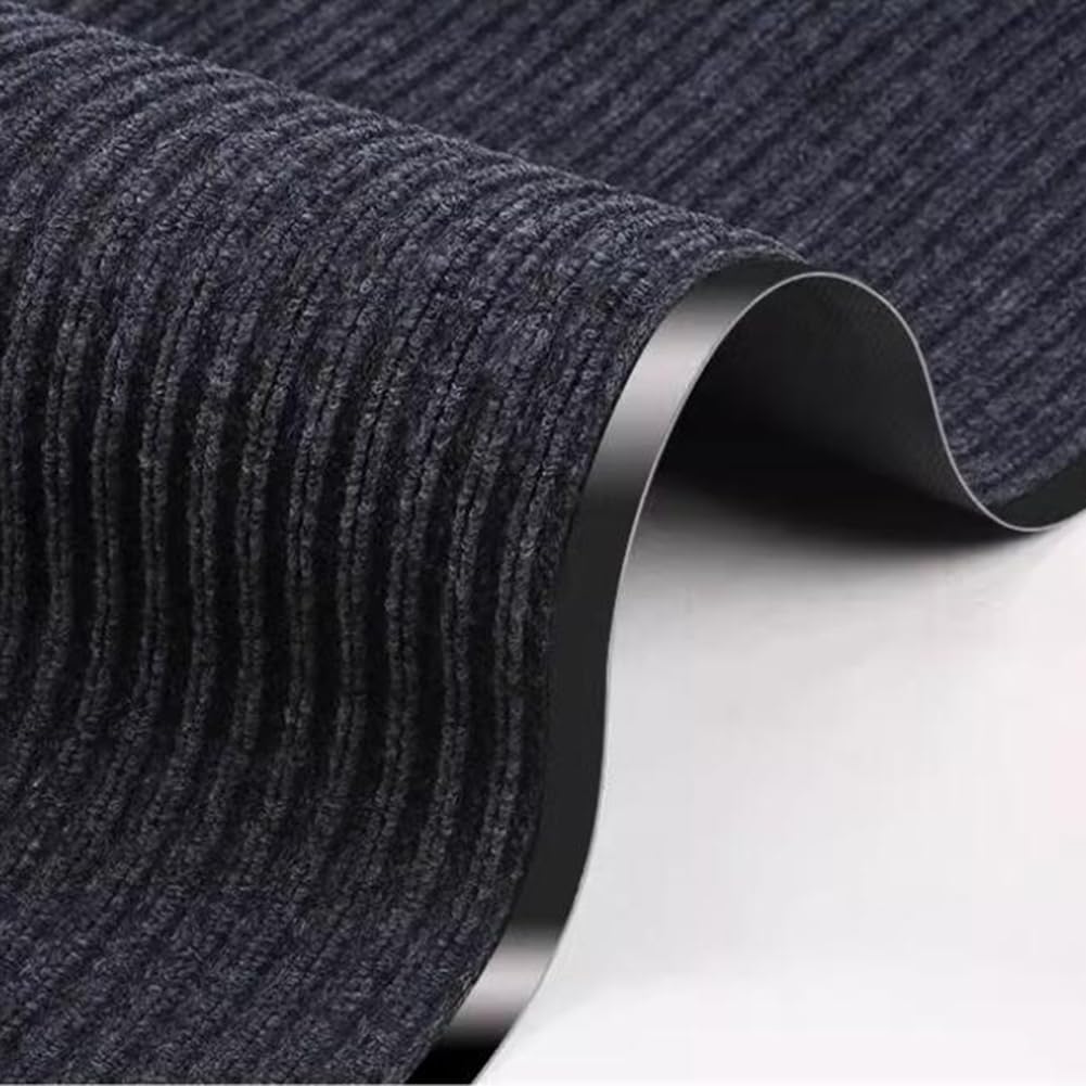 Tapete antideslizante para interiores y exteriores, tapete de entrada con respaldo de goma, tapete de bajo perfil para entrada, fácil de limpiar, alfombra comercial (tamaño: 90 x 200 cm)