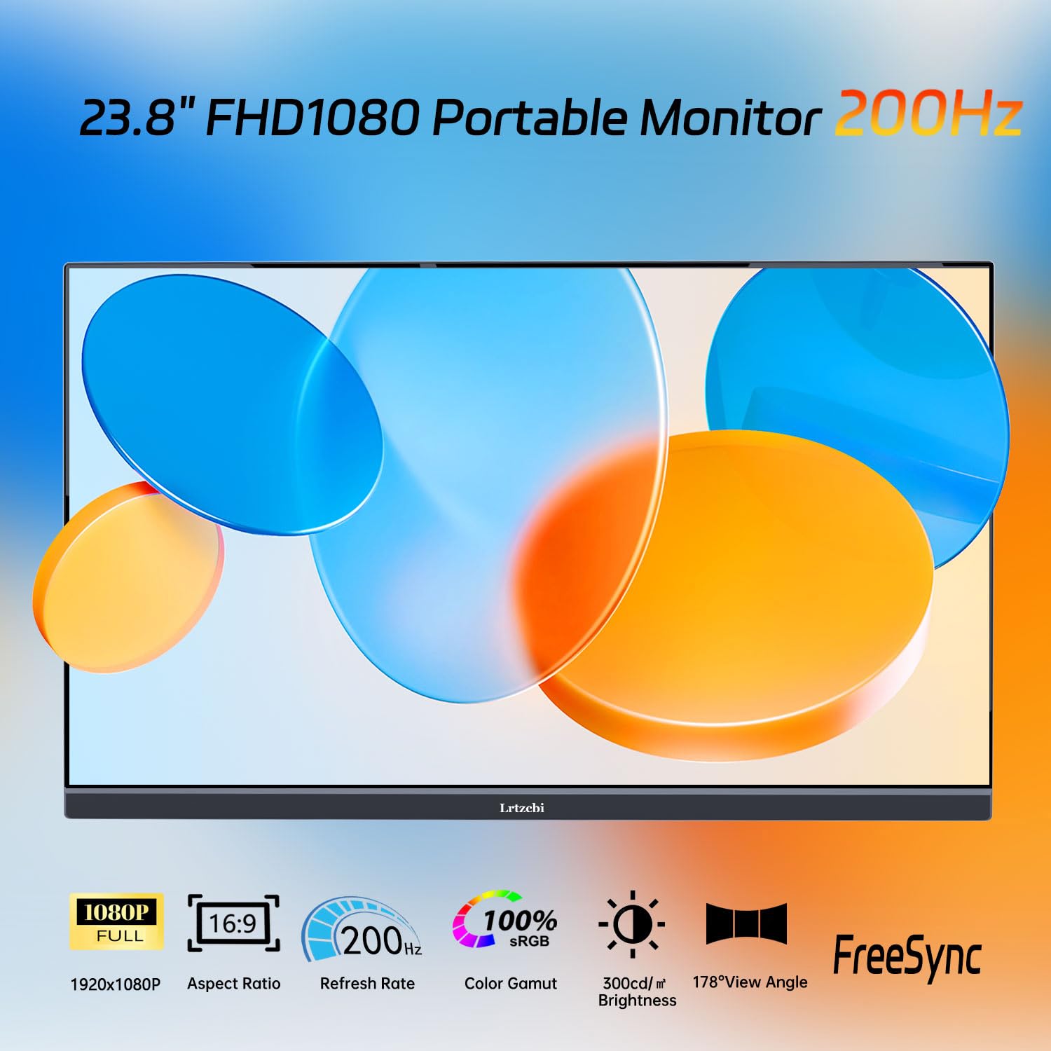 Amazon.co.jp: Lrtzcbi 23.8インチ 200Hz 大型ポータブルモニター FHD