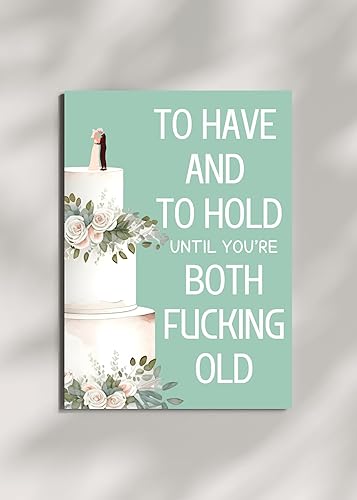 Miniatura 3 de TEEMI -Tarjeta de boda divertida de saludos  Tarjeta de felicitación divertida  Tarjetas de boda para novia y novio  Tarjetas de despedida de