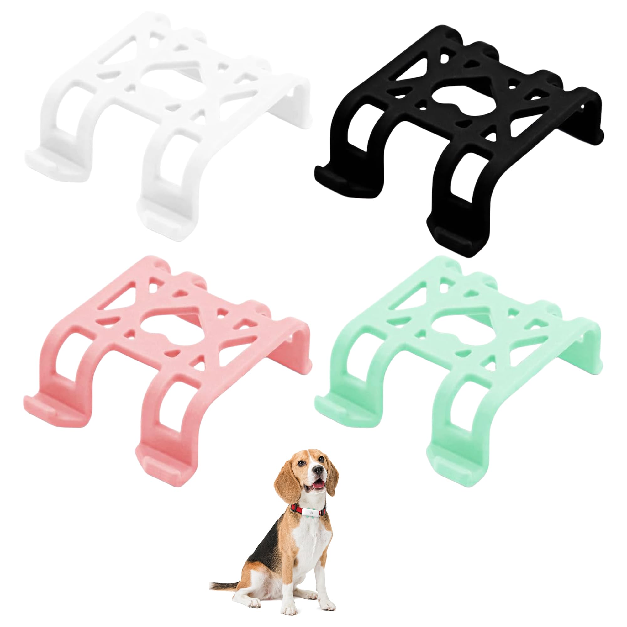 4 Pcs Dog GPS Trackers Rubber Clip Compatible with Tractive GPS, Rubber Mount for 4GTK911SA, Dog Tracker Clip Replacement